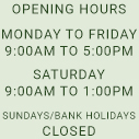 opening hours